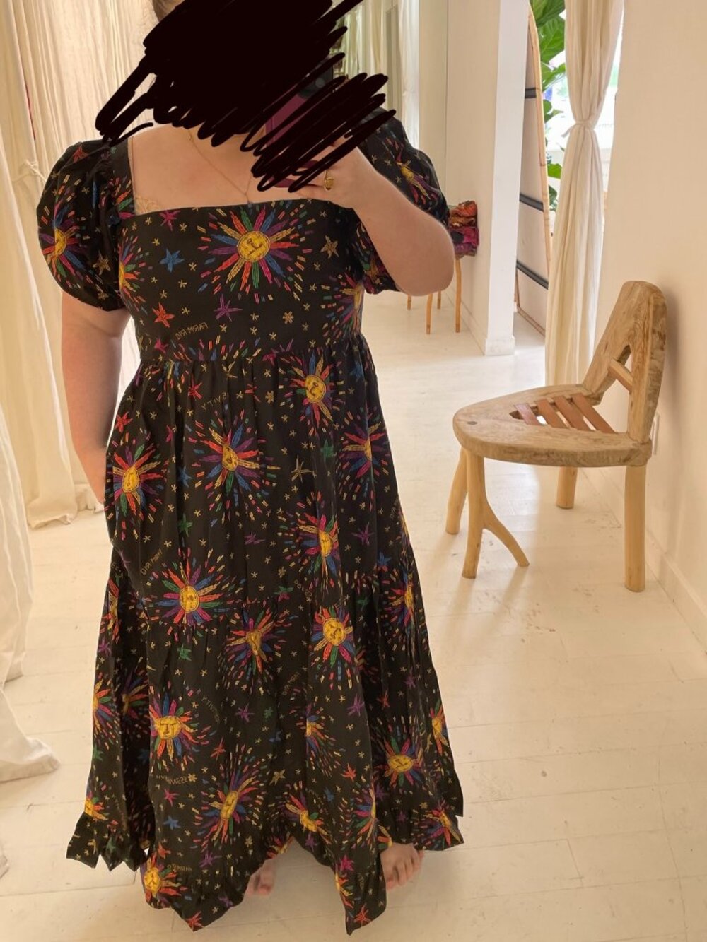 Sun in a Black Sky Dress With Pockets!